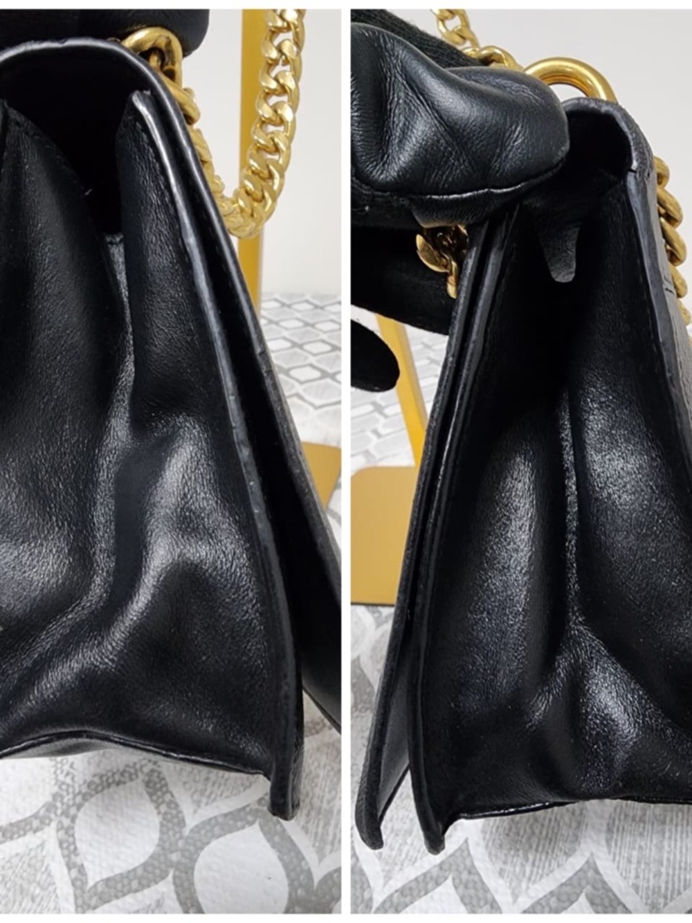 Authentic PRADA Saffiano Chain Shoulder Bag Black - Picture 7 of 14